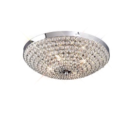 Ava Polished Chrome Crystal Ceiling Lights Diyas Flush Crystal Fittings Ava Polished Chrome Crystal Ceiling Lights Diyas Flush Crystal Fittings